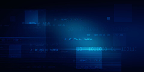 2d illustration Abstract futuristic electronic circuit technology background