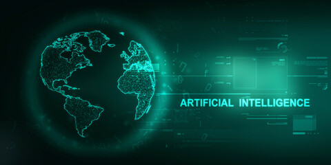 2d illustration world map abstract background
