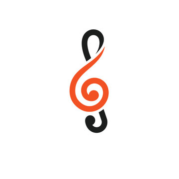 recommend clip art: letter g treble clef note music logo design concept