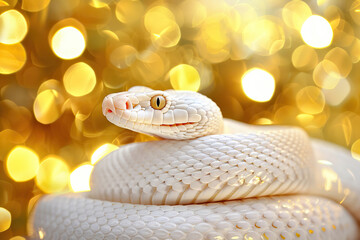 Fototapeta premium Beautiful greeting card with holiday composition for happy and joy celebrate New Year