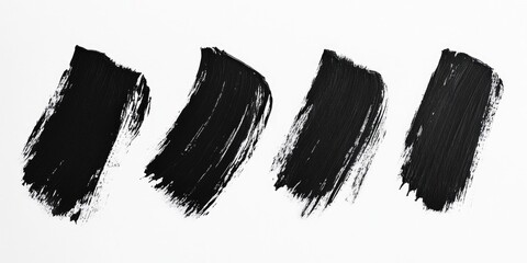 Black brush strokes on white