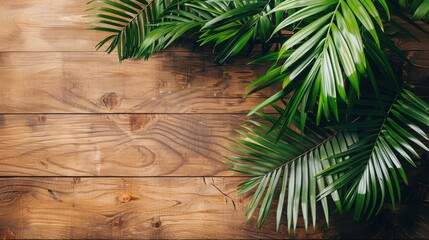 beautiful wooden background with plants