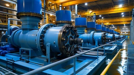 New water pumps at a large power plant