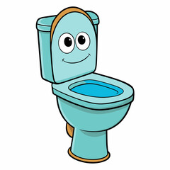 Color Toilet art vector illustrator
