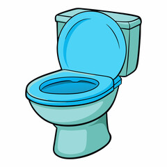 Color Toilet art vector illustrator