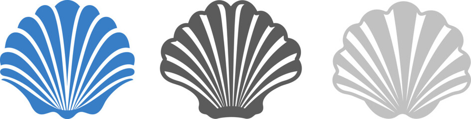 Sea shell icon silhouette. Vector template eps10 design.