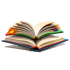 Clean Photograph of a Book Isolated on a White Background