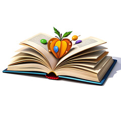 Clean Photograph of a Book Isolated on a White Background