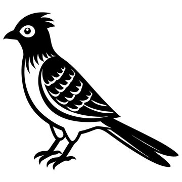 recommend clip art: Silhouette vector art of cuckoo bird