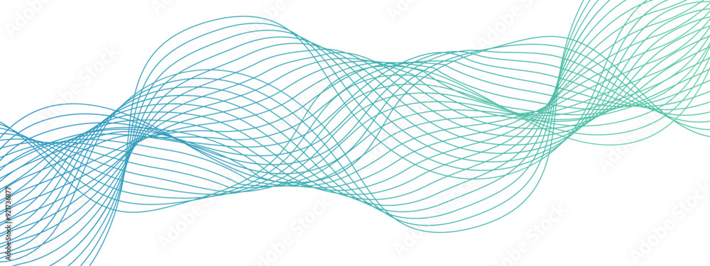 Poster Abstract colorful modern stream wave line with tech futuristic motion background. Network structure surface checkered background sport lines. Stream wave and wave curve lines