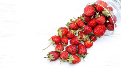 beautiful red strawberries gennerative AI illustrations	