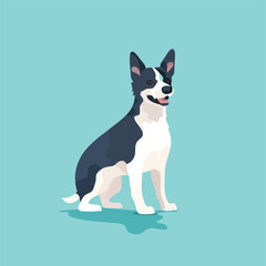 Dog Simple Flat Vector Design Illustration.