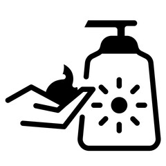 Sunscreen lotion icon