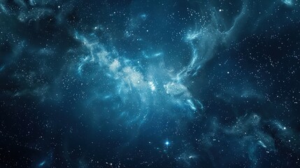 Fototapeta premium A Night Sky with a Cluster of Stars and Nebulae