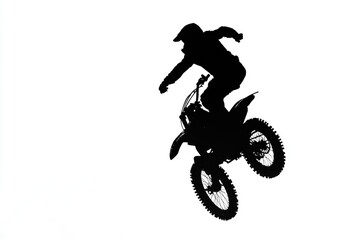 Person riding dirt bike in mid-air