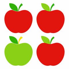 Apple 4 set art vector illustrator