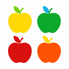Apple 4 set art vector illustrator