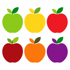 Apple 4 set art vector illustrator