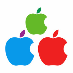 Apple 4 set art vector illustrator