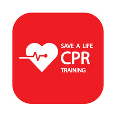 heart cpr medical icon vector design