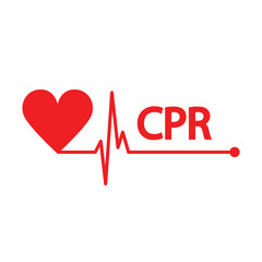 heart cpr medical icon vector design