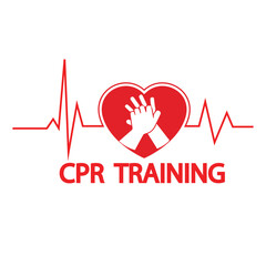 heart cpr medical icon vector design