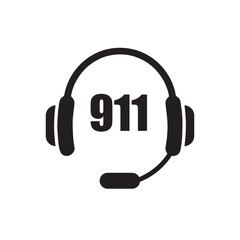 911 emergency call service icon. Vector illustration	
