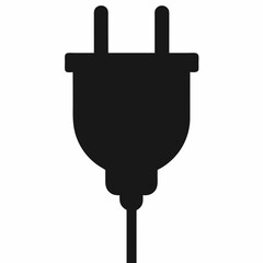 A simple and elegant black silhouette vector of plug art vector illustrator