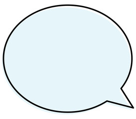 シンプルなふきだし　淡い水色