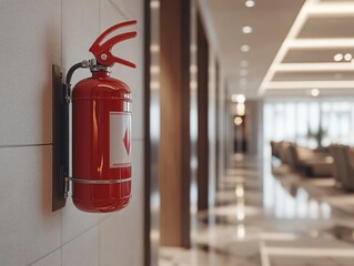 Red Fire Extinguisher Wall Mount