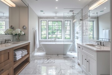 Bathroom in a new luxury home