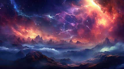 beautiful space, galaxy background