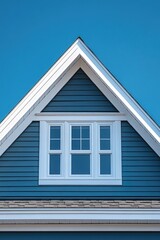 Blue House with White Trim