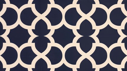Fototapeta premium A modern Arabic pattern featuring bold, repeating geometric shapes and clean lines.