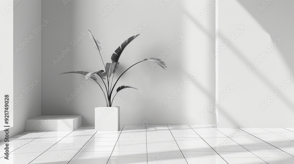 Poster a modern background design with a clean, white base and a geometric grid pattern in soft gray.