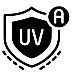 SPF, UV or sun protection icon