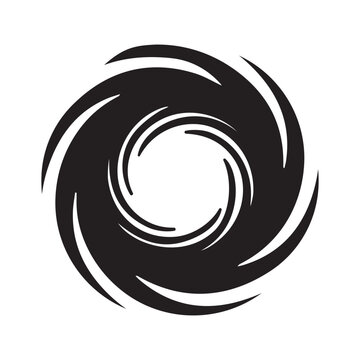 recommend clip art: Disaster, hurricane, speedy icon.Black vector graphics.