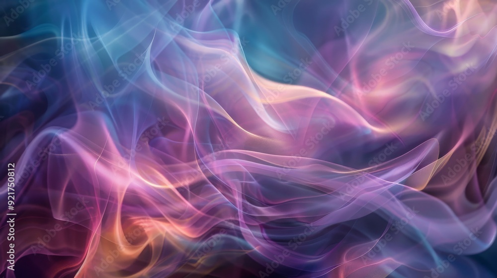 Aufkleber a mesmerizing blend of colorful waves creating a dreamy atmosphere. the soft, flowing patterns evoke