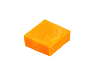 Sliced Carrot vegetable isolated on white background.