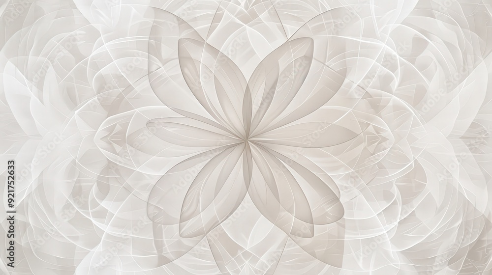 Poster a stylish line pattern with interlocking circular lines creating a detailed and intricate design