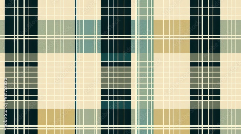 Aufkleber a stylish line pattern with overlapping horizontal and vertical lines forming a plaid-like design.