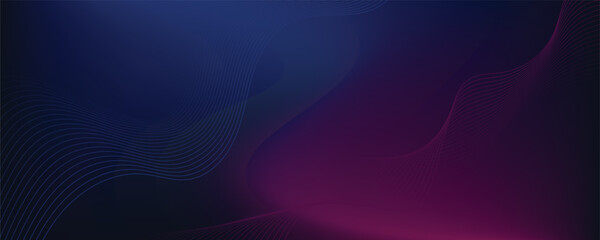 Abstract gradient tech background with wavy lines