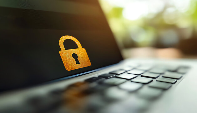 Close-up of a secure HTTPS padlock icon in the browser address bar during the payment process