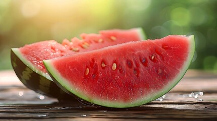 bright red watermelon cut image gennerative AI illustrations	