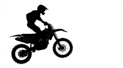 Fototapeta premium Man performing stunt on dirt bike