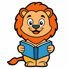 Happy Lion Reading Book