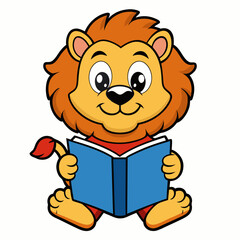 Happy Lion Reading Book