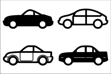 Car silhouettes vector illustration