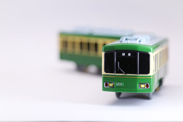 電車のおもちゃ・鉄道模型 ホワイトバック