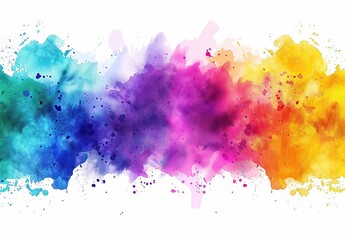 Watercolor splash background with colorful paint